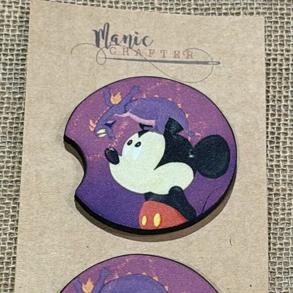 Dragon & Mouse - Sublimation Neoprene Car Coasters - Picture 2 of 3